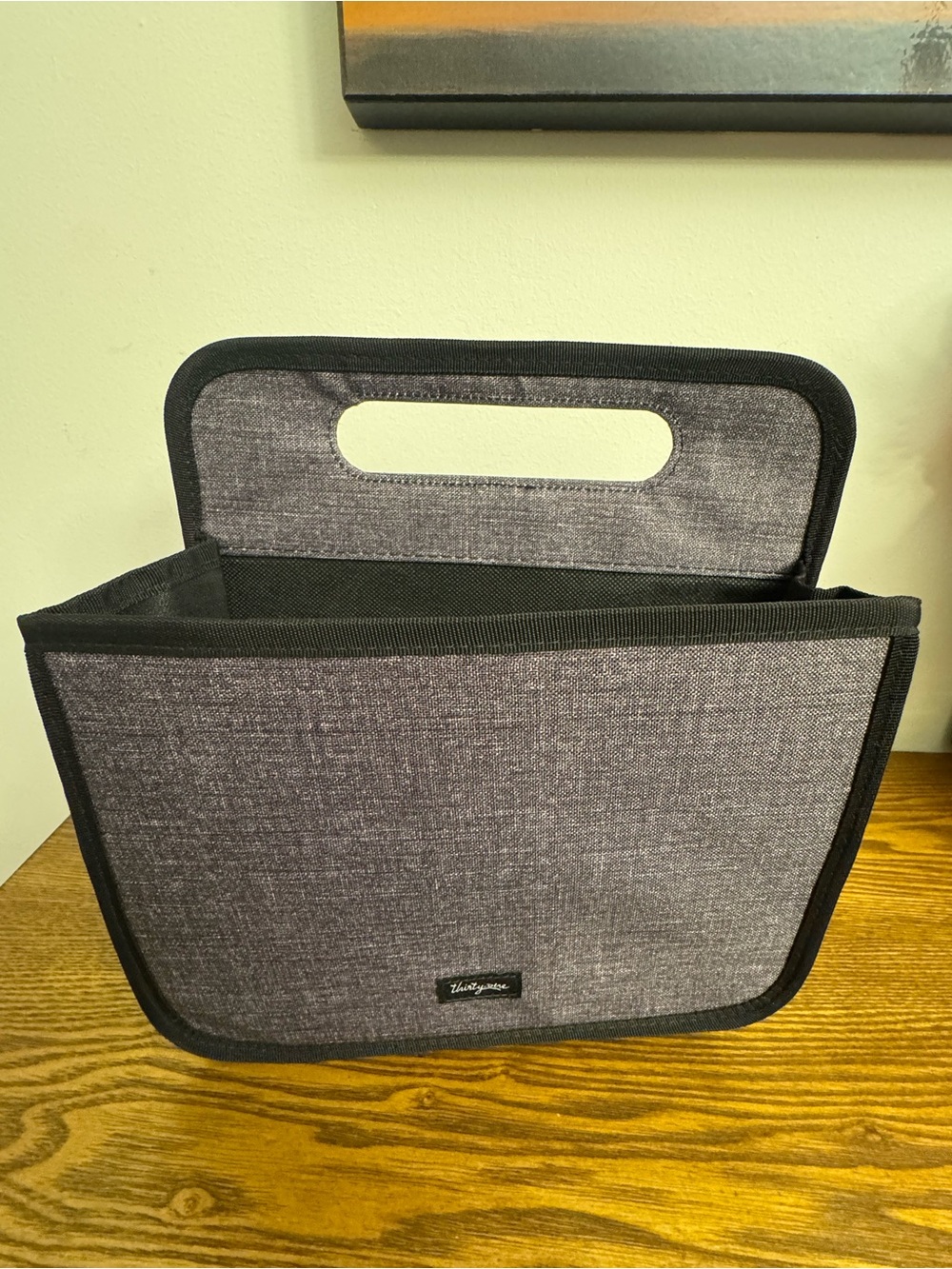 Thirty-One Double Duty Caddy Charcoal Crosshatch Organizer